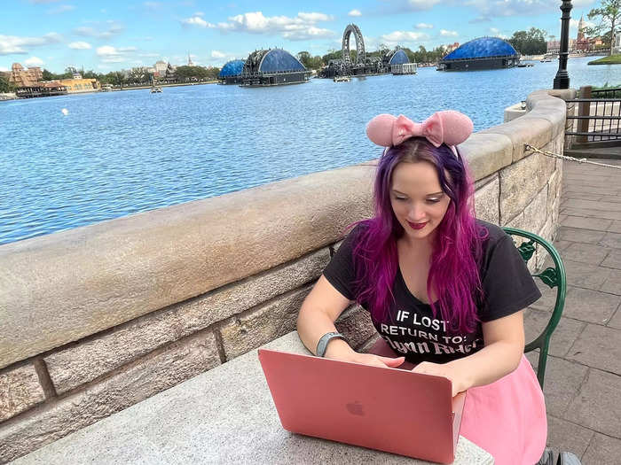 I enjoyed working remotely from all four theme parks, but Epcot was my favorite.