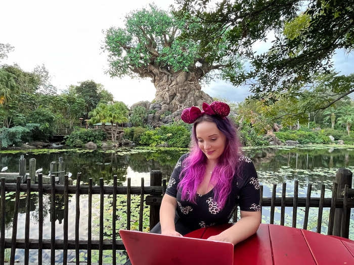 The outdoor seating areas at Animal Kingdom were very scenic.