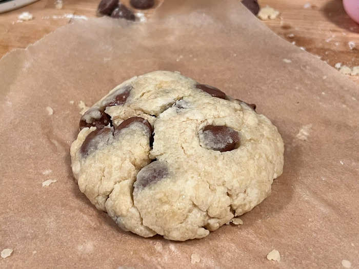 My cookie came out tasty, but the texture was off.