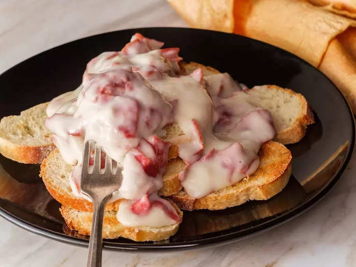 Chipped beef is too soggy for me.