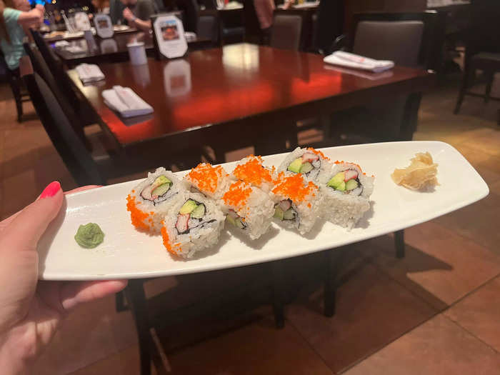 My sister ordered the California roll and loved it.