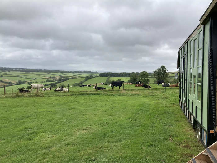 After renovating the trailer, Baldwin took it to its final destination, in sprawling hills and fields on his family