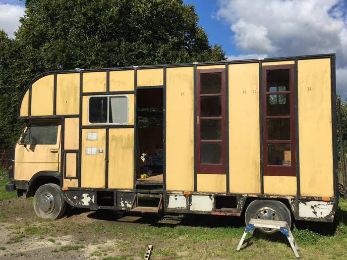 He said that for the first few months it "just sat around" in his backyard in Devon, England, while he tried to figure out what to do with it.