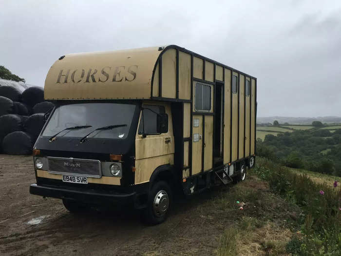 Khylen Baldwin bought an old horse box during the UK