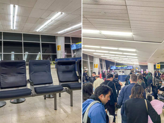 On a late Sunday evening, the terminal at JFK felt quite empty. Aside from people in line to board an aircraft, I hardly saw anyone.