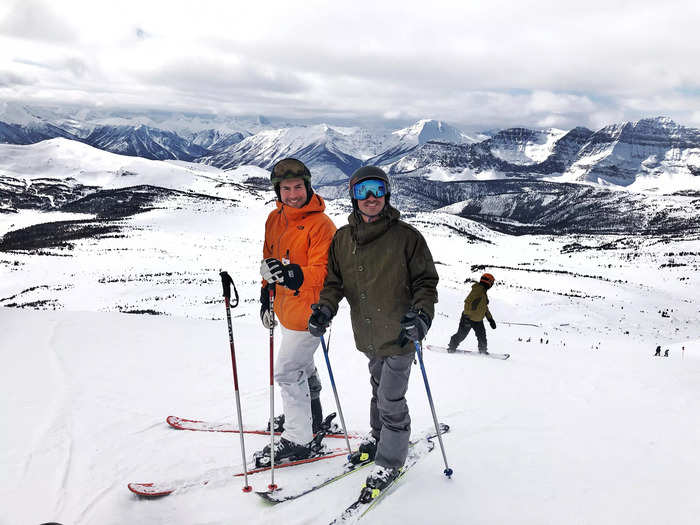 In Sunshine Village, I can ski between two Canadian Provinces on the same day if I take the Continental Divide trail.