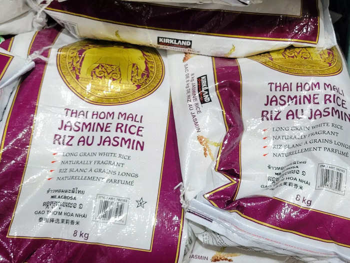 Kirkland Signature jasmine rice lasts a while in even my house.