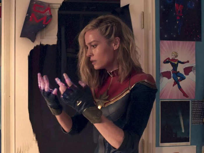 Ms. Marvel and Captain Marvel appear to have swapped places in the post-credits scene for "Ms. Marvel."