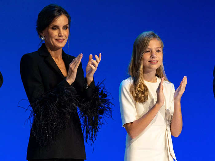 Queen Letizia of Spain is known for her style, but her black suit with feather trim that she wore in November 2019 ranks among her most tasteful looks.