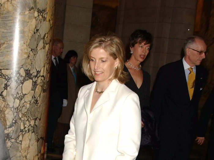 Sophie, Countess of Wessex exuded cool in a creamy suit at a private museum event in February 2005.