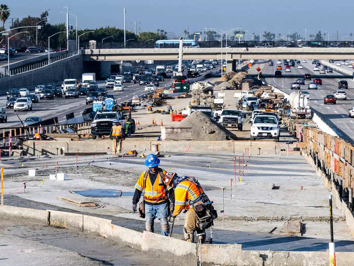 And highways are hard to ignore. In Los Angeles, one section of the I-405 is 14 lanes wide.