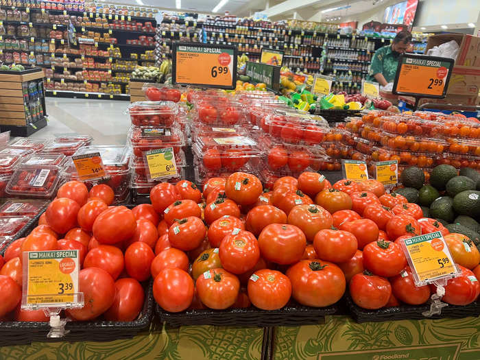 However, tomato prices can run all the way up to $6 a pound.