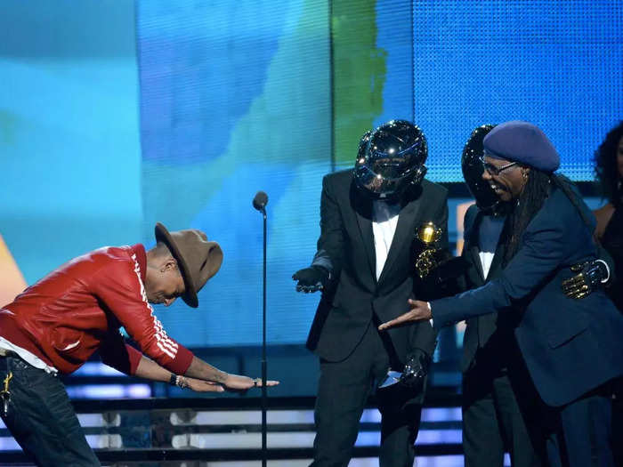 2014: "Get Lucky" — Daft Punk featuring Pharrell Williams and Nile Rodgers