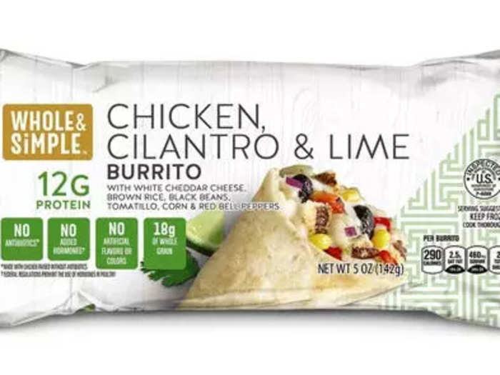 Spice up your usual lunch routine with the Whole & Simple burritos.