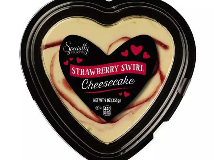 Indulge in the Specially Selected heart-shaped cheesecakes.