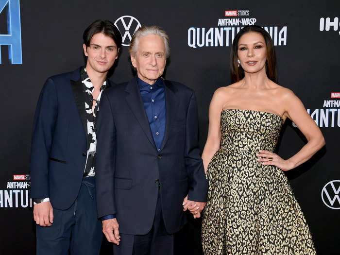 Michael Douglas plays Hank Pym, and was joined by Dylan Michael Douglas and Catherine Zeta-Jones.