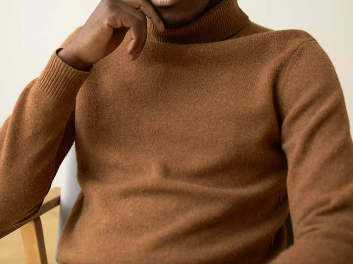 The classic cashmere sweater can be dressed up or down.