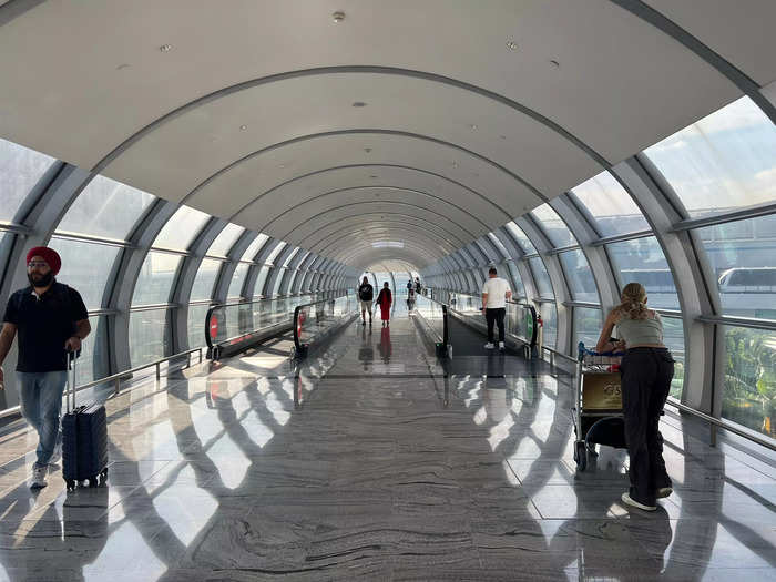 Known as Jewel, the facility is connected to the airport via walkways from terminals 1, 2, and 3, and by bus from terminal 4.