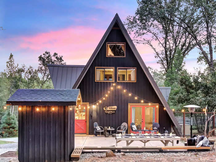 This tricked out A-frame cabin in northern California has everything for an active vacation.