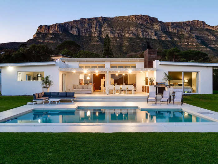 Hidden Haven is a villa overlooking the ocean in a beachy South African suburb.