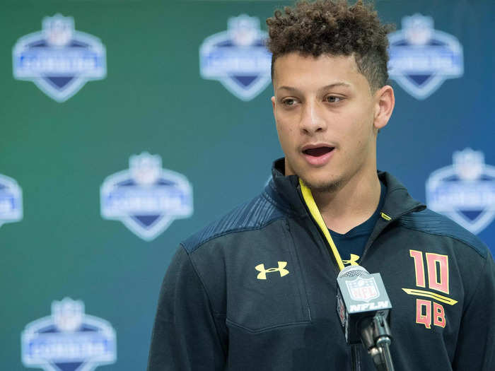 Mahomes was drafted out of Texas Tech in 2017 and was the second QB drafted that year, but he still fell to the 10th pick by the Kansas City Chiefs. The Houston Texans drafted Deshaun Watson two picks later as the only other first-round QB in 2017.