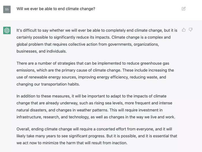 ChatGPT: Will we ever be able to end climate change?