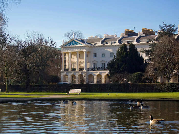 The terrace house was designed by John Nash — a leading British architect of the Georgian and Regency periods who also designed Buckingham Palace.