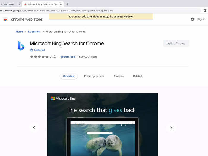 The first task requires setting your default search engine to Bing. If you