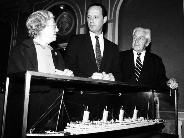 Her brother, Bertram, pictured right, died on the 80th anniversary of the iceberg collision in 1992. He was 81.