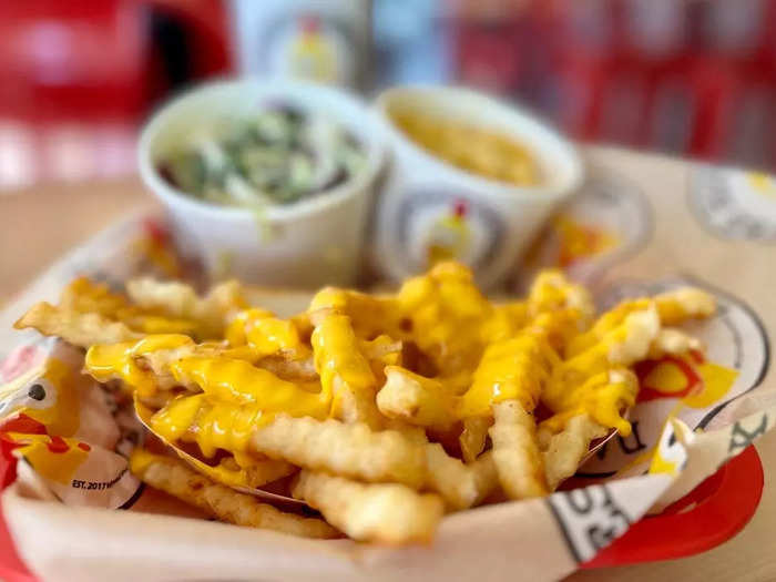 I did enjoy the cheese-slathered fries. Make sure you drizzle the fries in Dave