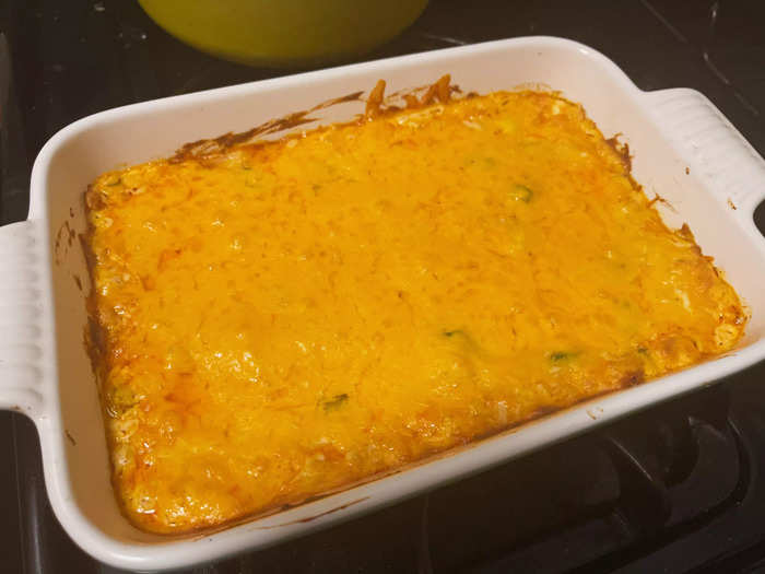 After cooking in the oven for 20 minutes, the dip was hot, bubbling, and ready to eat.