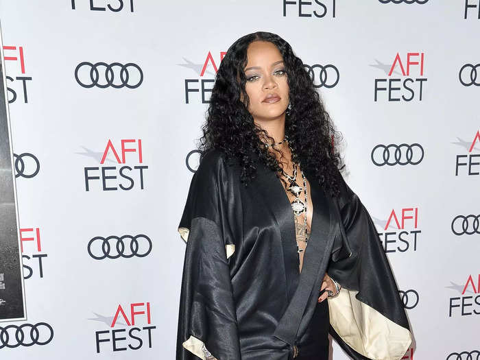 Rihanna wore a more sultry look to the "Queen & Slim" premiere in November 2019.