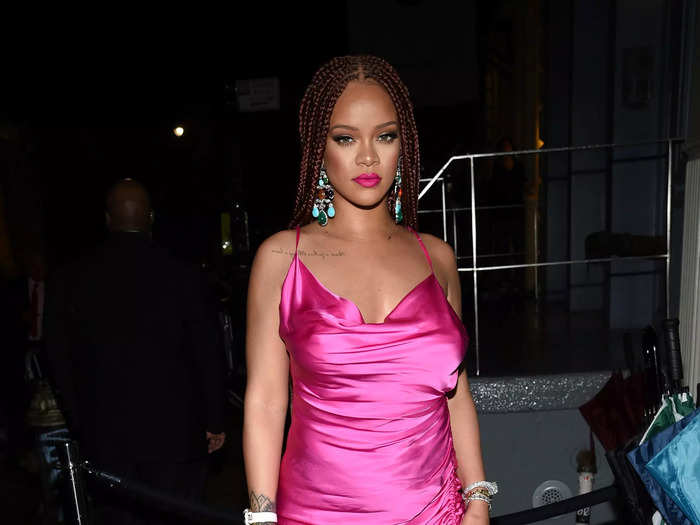 Rihanna wore head-to-toe pink again for a Fenty event in June 2019.