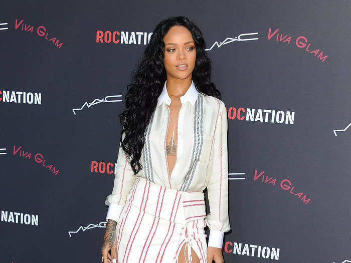 RiRi showed off her casual side at a Roc Nation Brunch in January 2014.