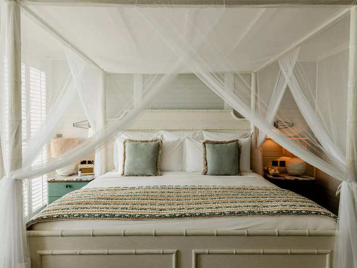 I thought that the accommodations at Soho Beach House Canouan had an elegant simplicity.