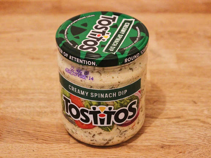 I was pleasantly surprised by the Tostitos creamy spinach dip, which I consider a grocery-store staple.