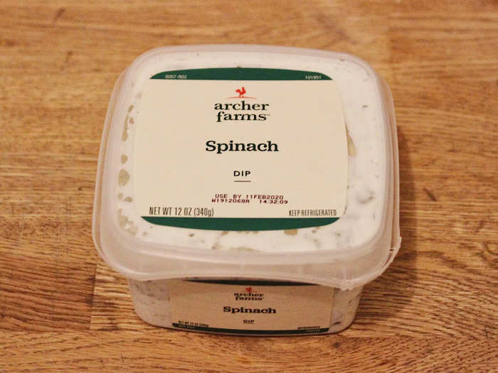 My third favorite was the Archer Farms spinach dip from Target.