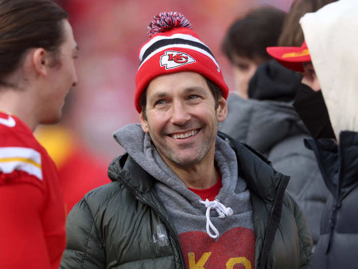 Paul Rudd was on hand to witness the Kansas City Chiefs in the 2022 AFC Championship game.