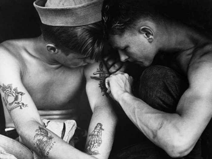 Sailors are the most well-known early tattoo converts. Their tattoos were often a way to tell their story or to show where they had travelled.