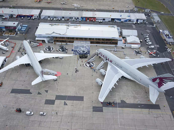 The same A380 flew both legs, so I got my first view of the jet in New York. As expected, the plane was giant and easily dwarfed the Etihad Airbus A350 parked at the adjacent gate.