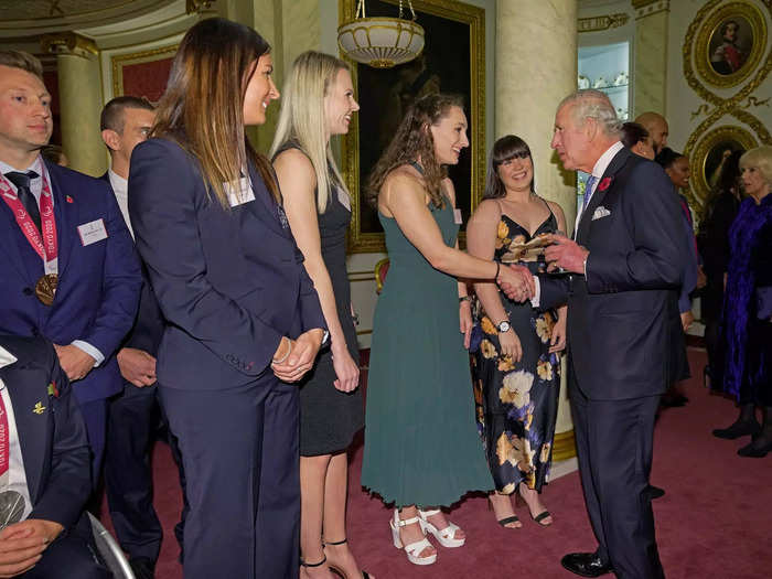 The king hosted Team Great Britain athletes who recently medaled at the Olympic and Paralympic Games at the palace on November 2, 2022.