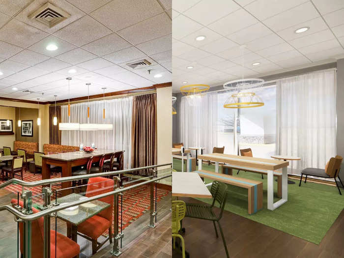 ... into these contemporary Spark getaways as shown in the before (left) and after (right) photos below.