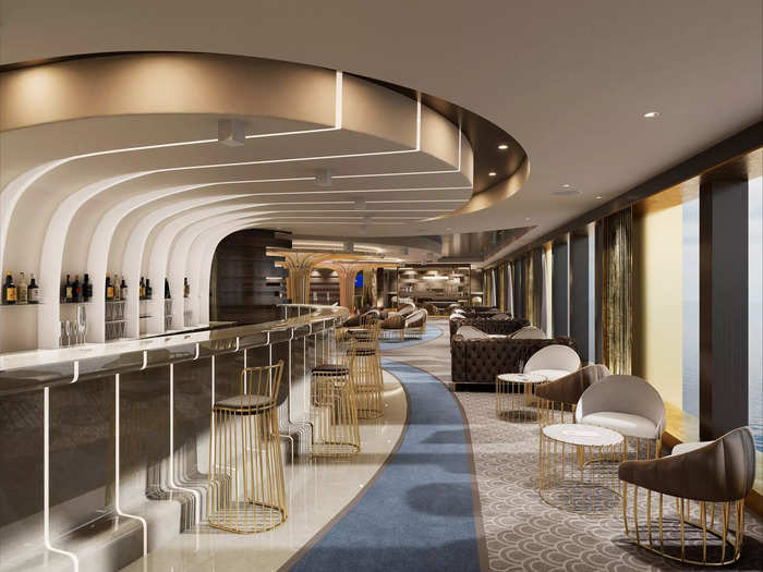 The ships will have 10 bars and lounges and nine restaurants.