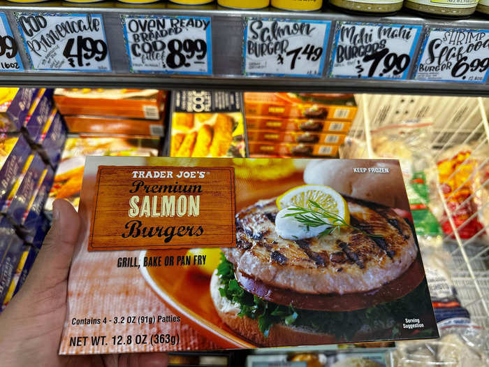 Frozen premium salmon burgers are an easy way to change up typical meals.