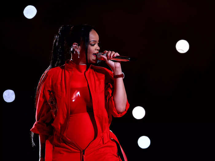 Yes, Rihanna was pregnant during the halftime show.