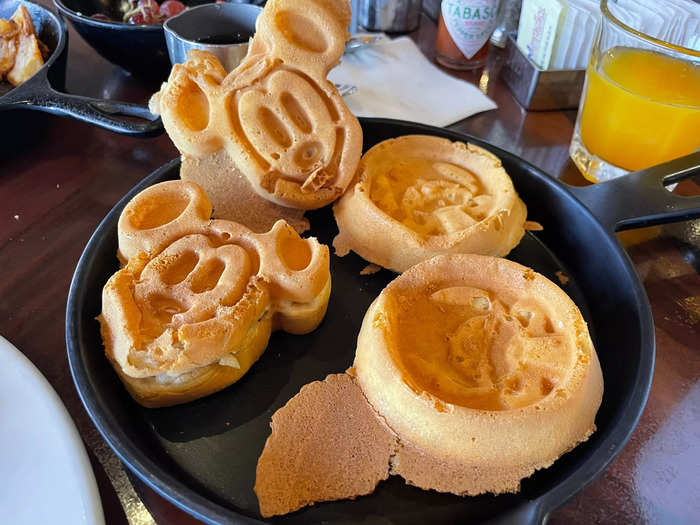 The waffles with Mickey and Stitch designs were the best part.