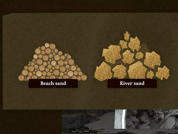 The coarse and sharp composition of river sand, compared to looser beach sand, makes it a much sought after commodity in concrete production. That makes the sand a valuable export for Cambodia, but also becomes nearly impossible to track how much is really exported.