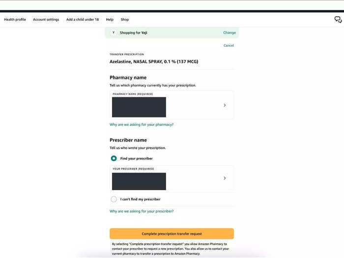 That’s when my troubles began. I transferred my prescription from CVS Pharmacy over to Amazon Pharmacy by filling in my prescriber information and my old pharmacy address.