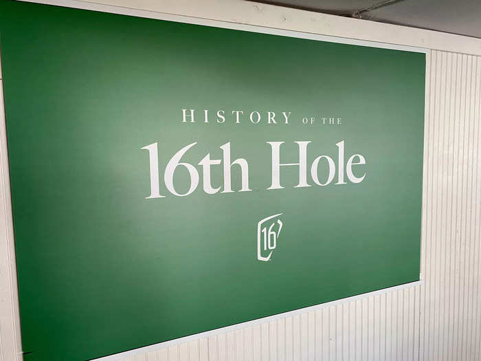 In the club area, signs showed the history of No. 16.