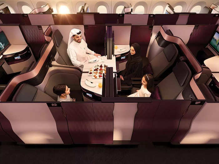 Qatar Airways was amongst the first to create one with its QSuite quad-seating arrangement, which was unveiled in March 2017.